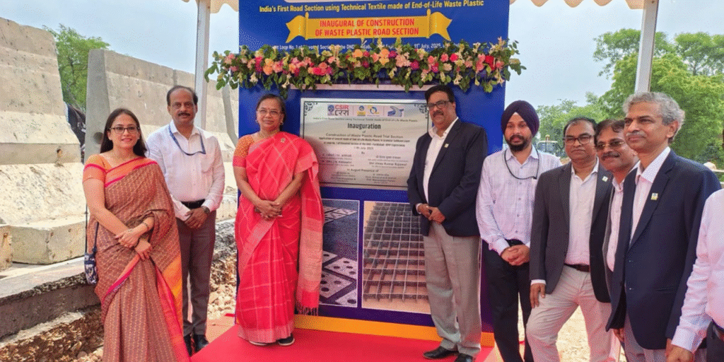 India's First Road Trial Using Technical Textiles Made from End-of-Life Plastic Launched
