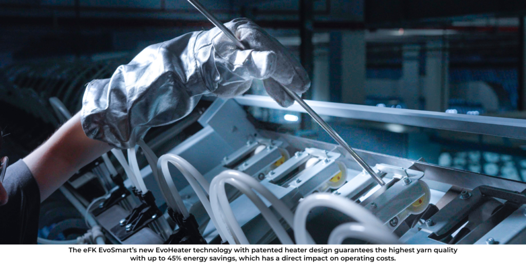 Barmag’s eFK EvoSmart Texturing Machine Sets New Efficiency Standards