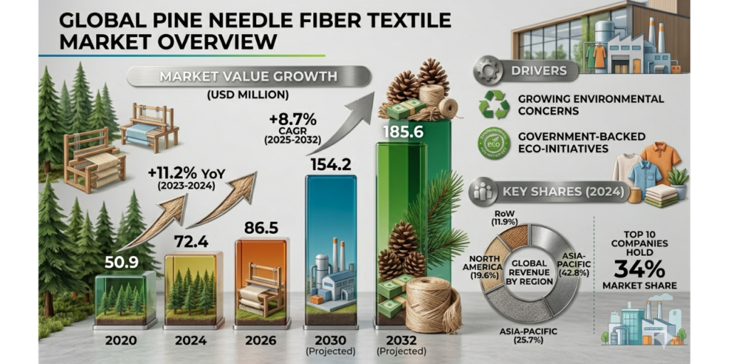 Pine Needle Fiber Textile Market to Hit $185M by 2032