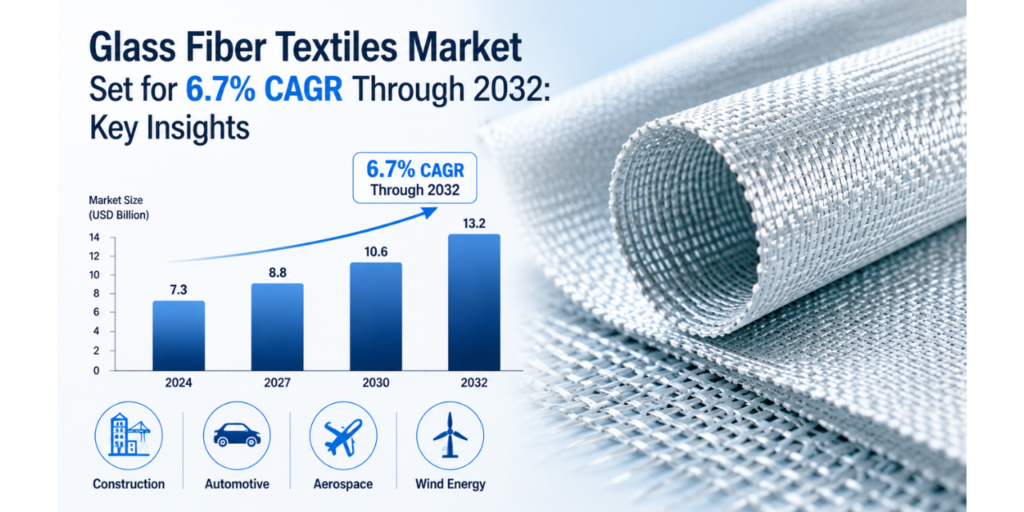 Glass Fiber Textiles Market Set for 6.7% CAGR Through 2032: Key Insights
