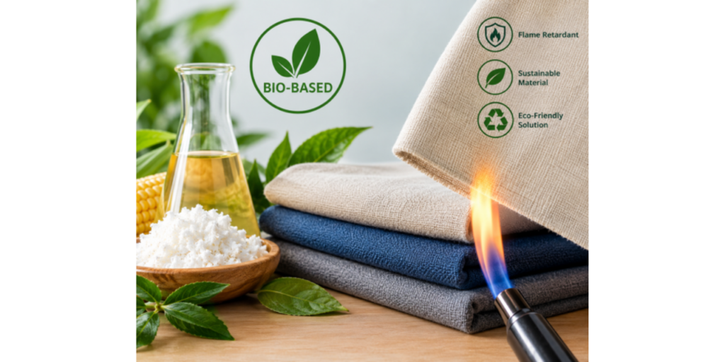 Bio-based flame-retardant textile materials and sustainable textile technology